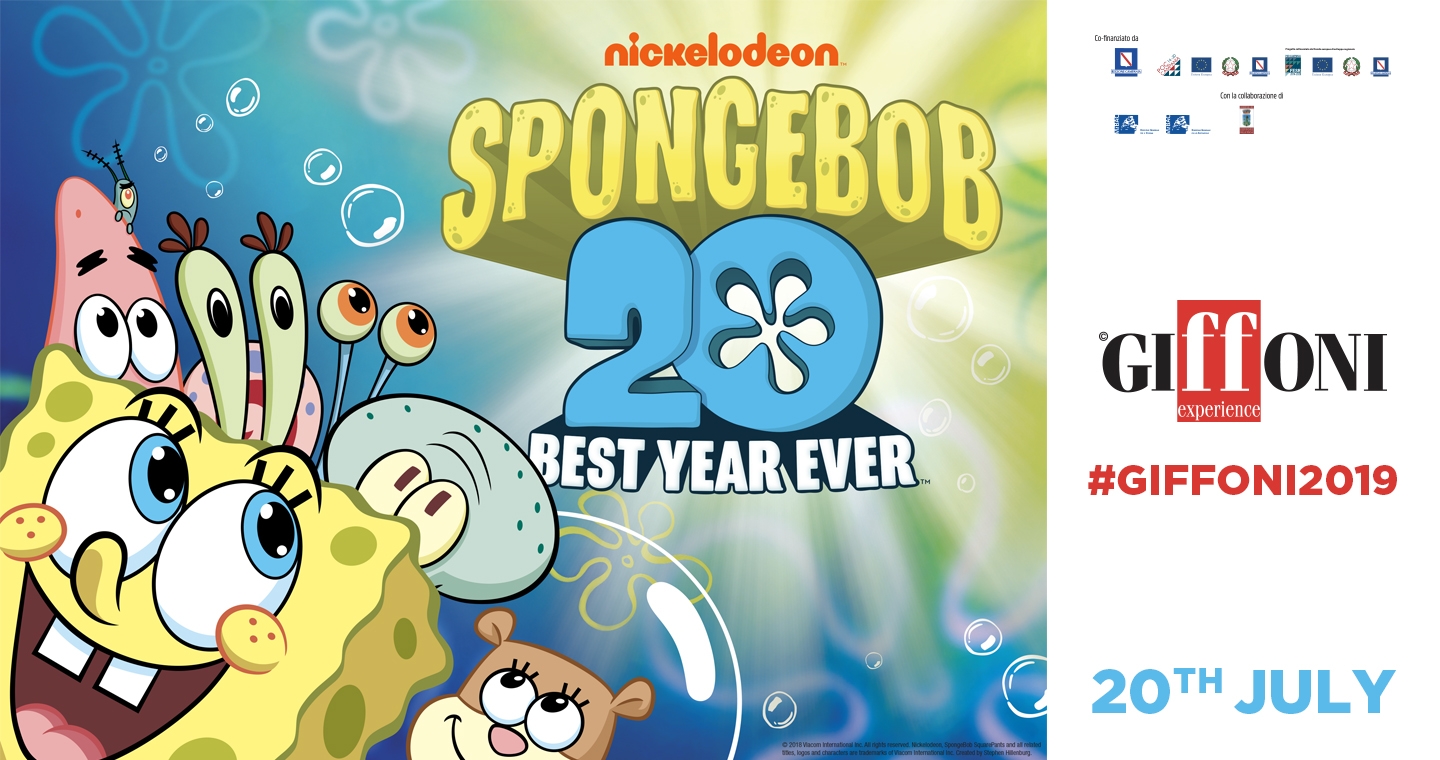 Nickelodeon celebrates SPONGEBOB20, the anniversary of the most popular and beloved yellow sponge at the the 49th edition of the Giffoni Film Festival