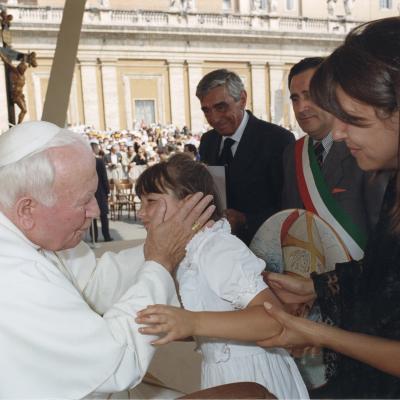 Udienza Papale. In foto Alfonsina Novellino e Neviaclaudia Gubitosi