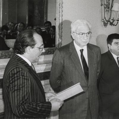 Claudio Gubitosi con il Presidente della Repubblica Francesco Cossiga