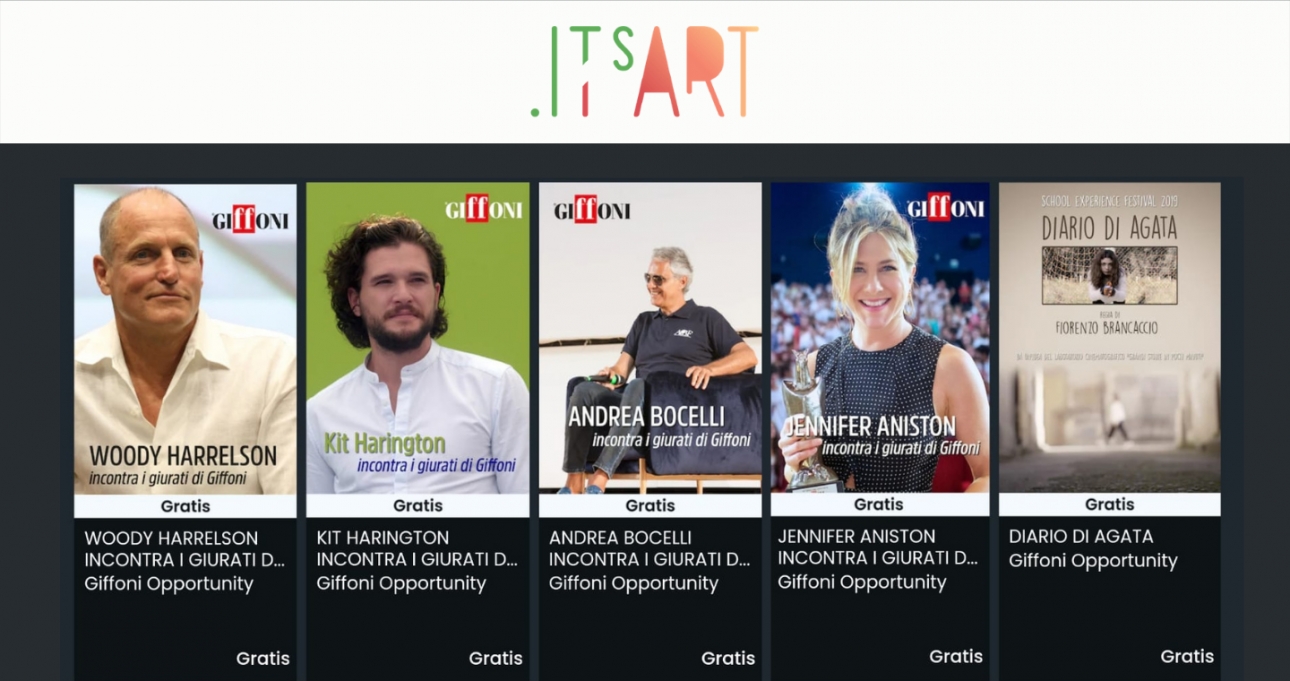 Nasce oggi ITsART: anche Giffoni in piattaforma con una serie di contenuti gratuiti