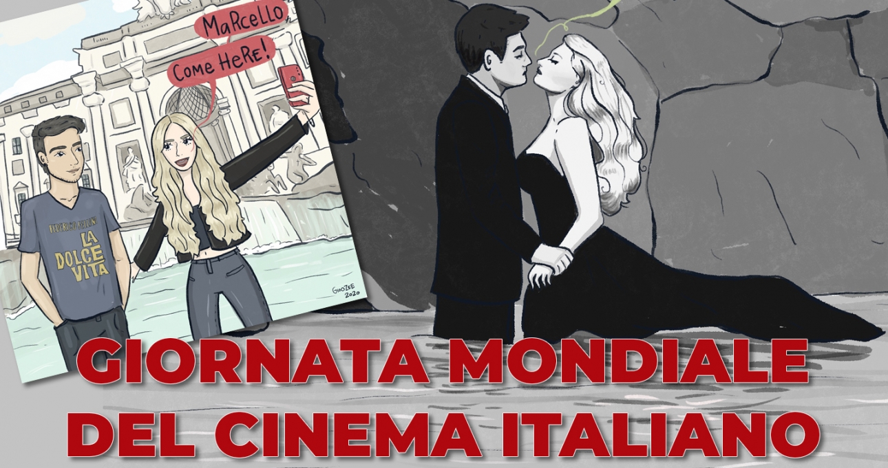 Giornata mondiale del cinema italiano: Giffoni Opportunity la celebra con un&#039;illustrazione dedicata a LA DOLCE VITA di Federico Fellini
