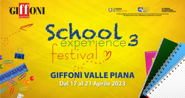 Cinema e attualità: dal 17 al 21 aprile a Giffoni  la quinta e ultima tappa di School Experience 3